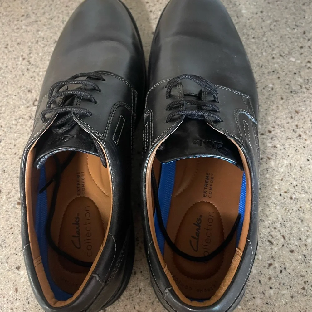 Clark’s Malwood Men’s Leather Lace Up Shoes in Black Size 12 M - Picture 8 of 12